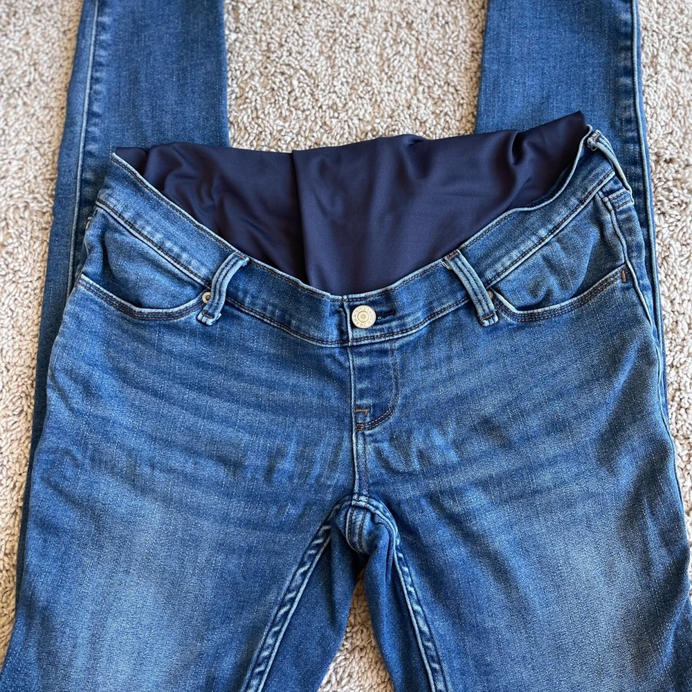 Abercrombie & Fitch Women's Dark Blue Maternity Jeans